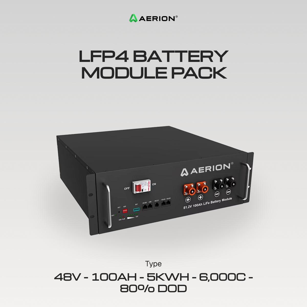 LFP4 - 48V - 100Ah - 5kWH - 6,000C - 80% DoD