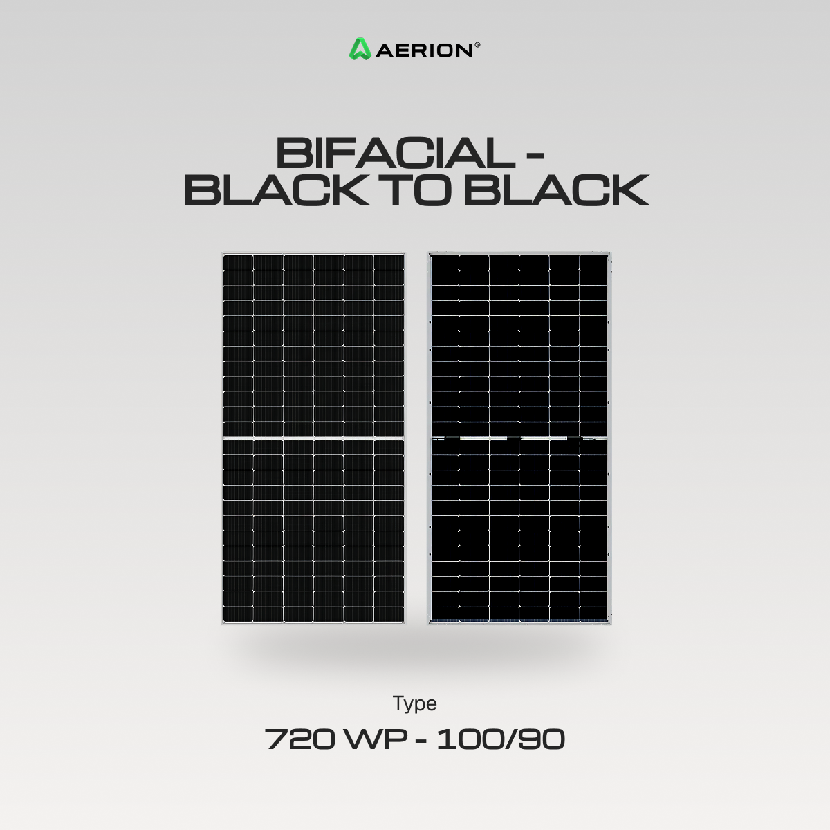 Bifacial - Black to Black - 720 WP - 100/90
